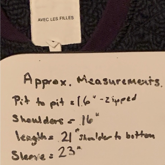 Anthropologie AVEC LES FILLES Jacket XS Blue Quilted Full Zip Bomber Style Coat - Picture 8 of 8